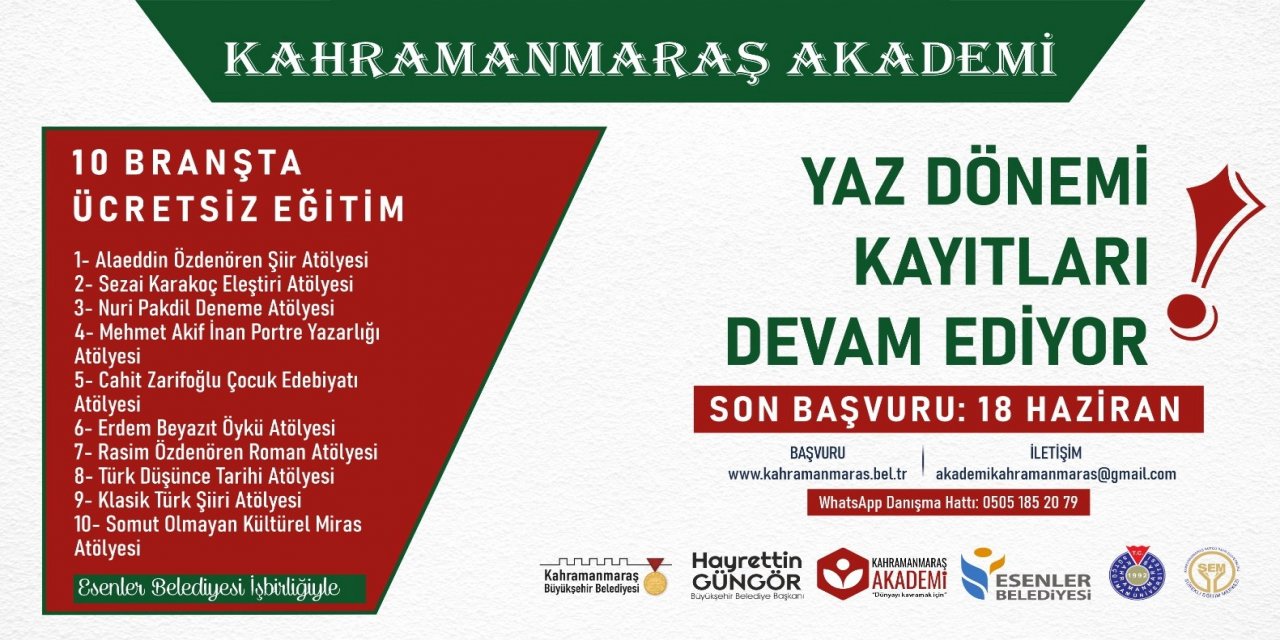 Kahramanmaraş Akademi’de Yeni Dönem Kayıtları Devam Ediyor