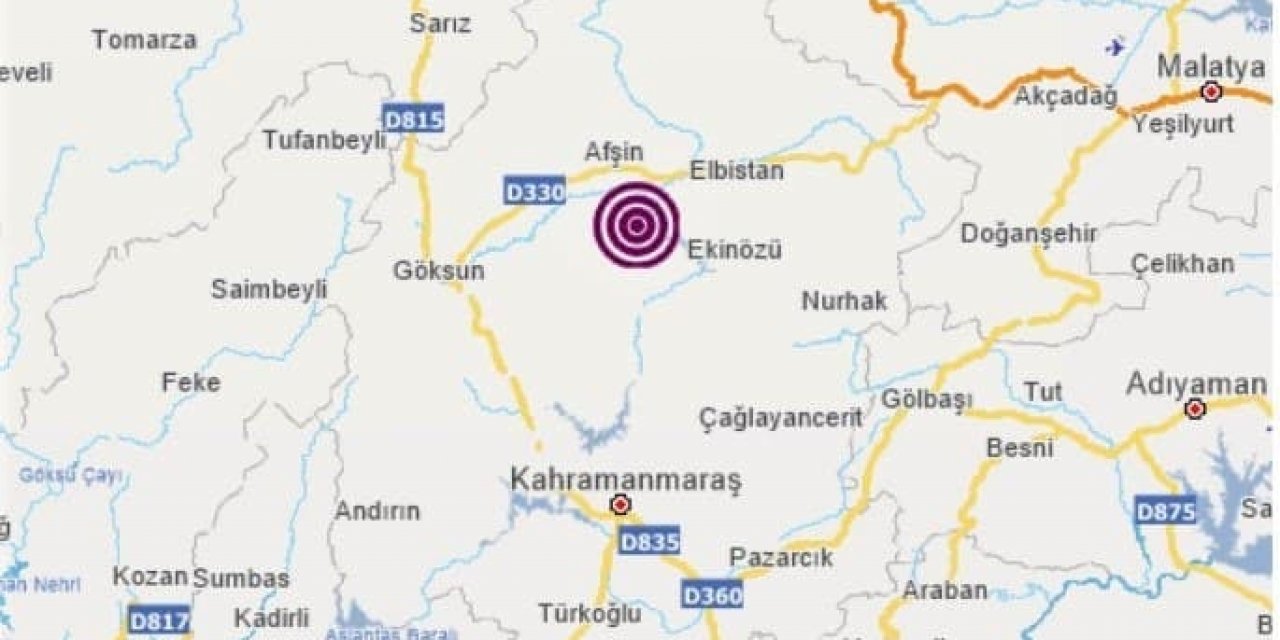 Kahramanmaraş'ta 3.8 Büyüklüğünde Deprem!