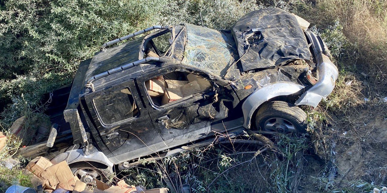 Kahramanmaraş’ta Yoldan Çıkan Pikap Takla Attı: 1 Yaralı