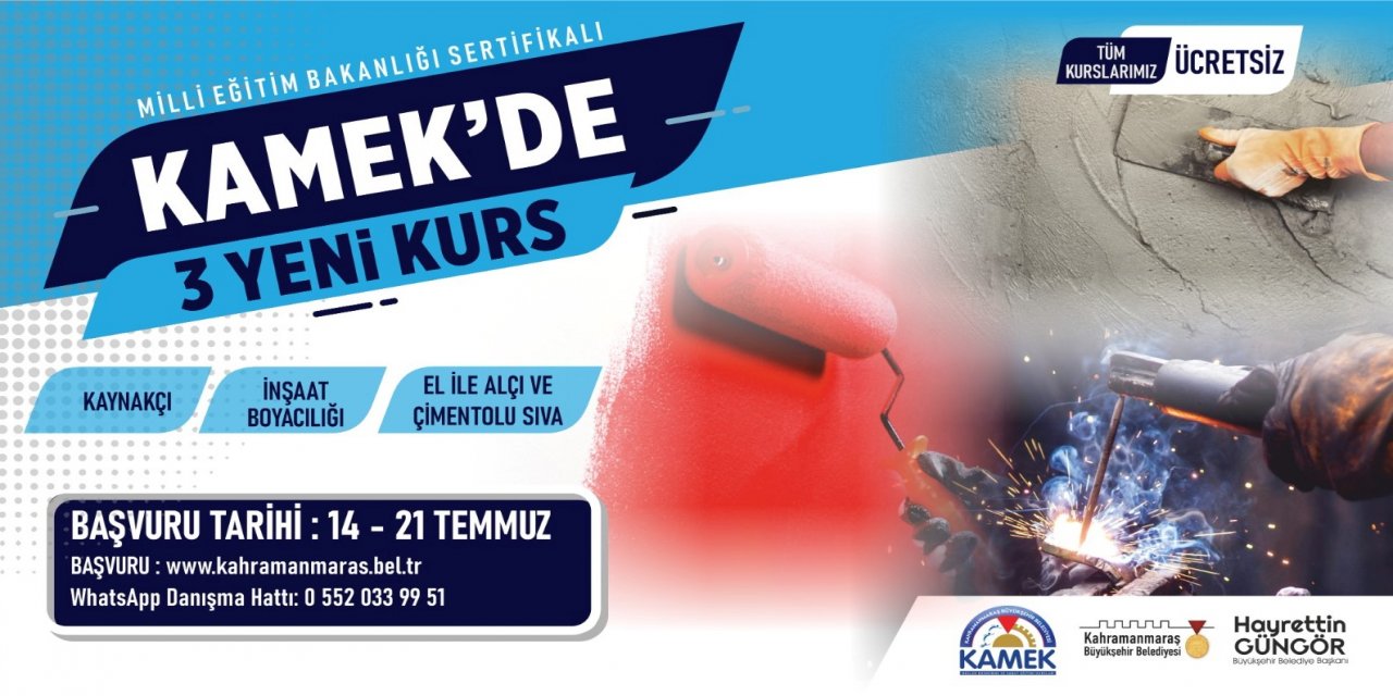 Kahramanmaraş'ta KAMEK’in Yeni Kurslarında Kayıtlar Başladı!