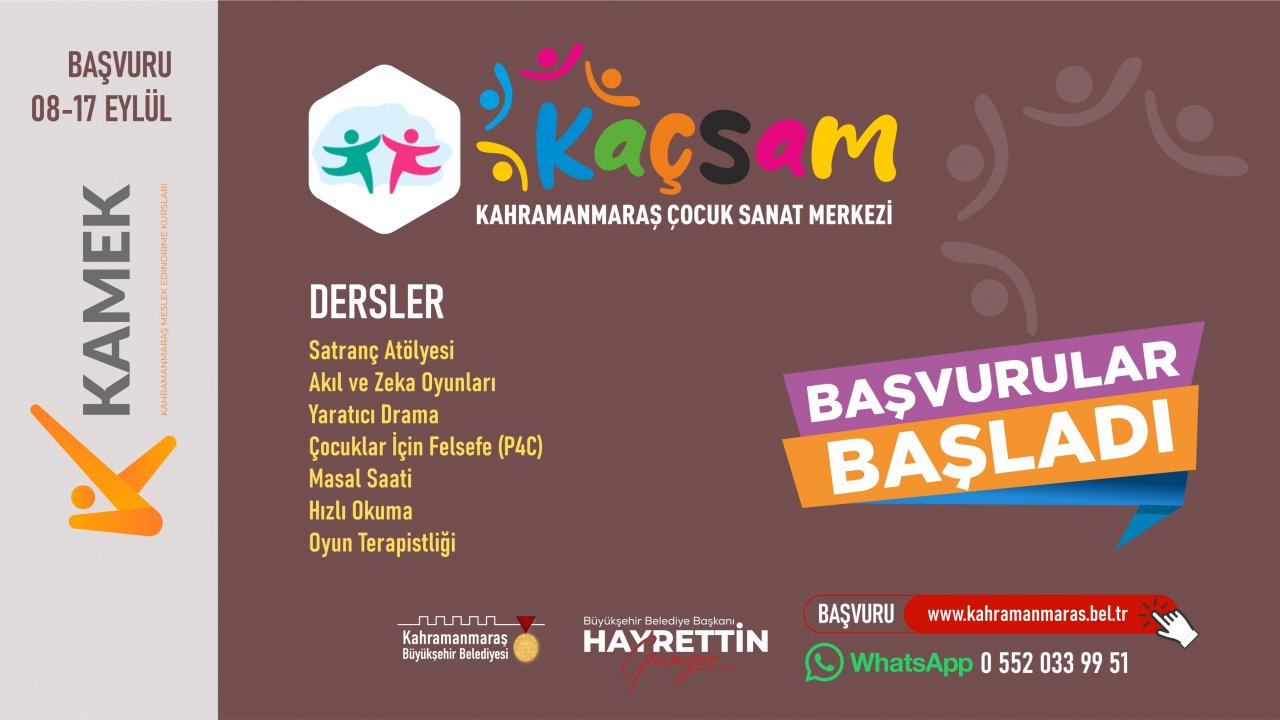 Kahramanmaraş'ta Çocuklar İçin Sanat ve Eğitim Fırsatı Başladı!