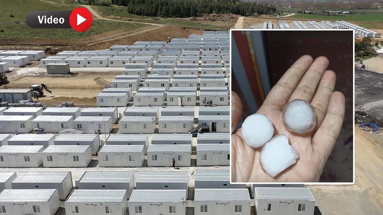 Kahramanmaraş'ta Şiddetli Dolu Yağışı: Konteynırlar Delindi!