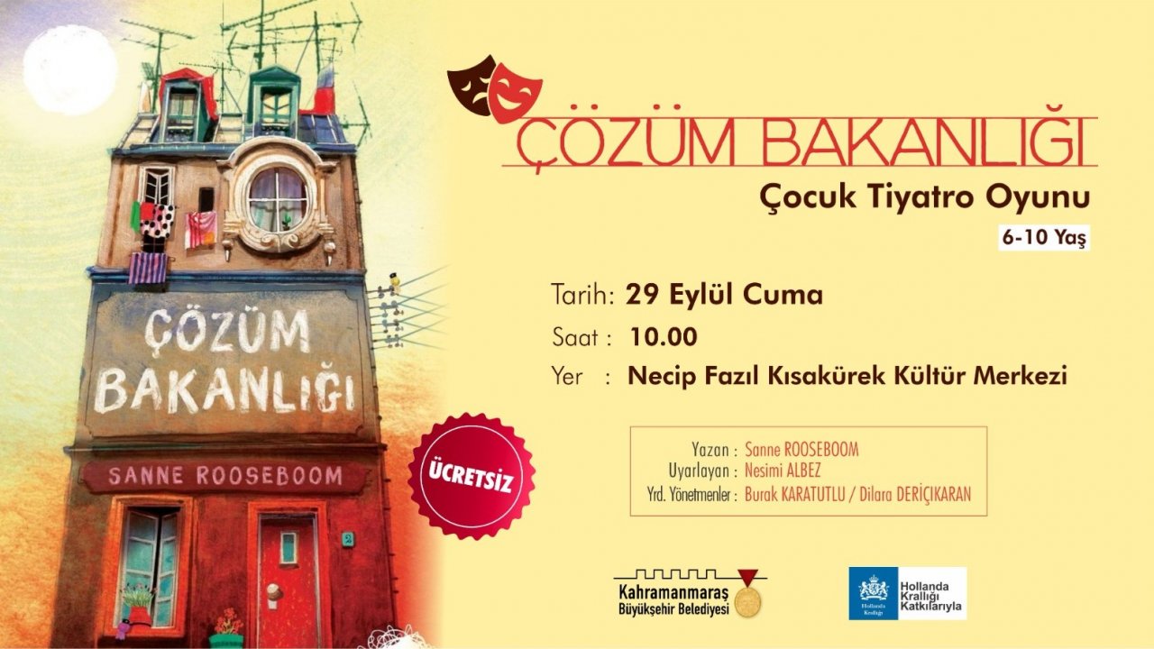 Kahramanmaraş'ta Hollanda Büyükelçiliği İş Birliğiyle Gelen Tiyatro Şöleni: 'Çözüm Bakanlığı'