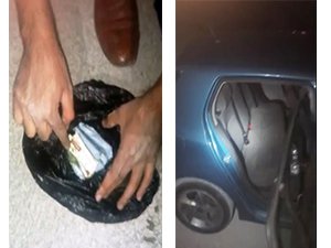 Otomobildeki esrar partisine polis baskını!