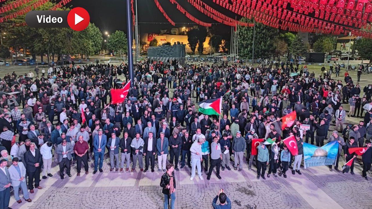 İsrail'in Gazze'ye Saldırıları Kahramanmaraş'ta Protesto Edildi