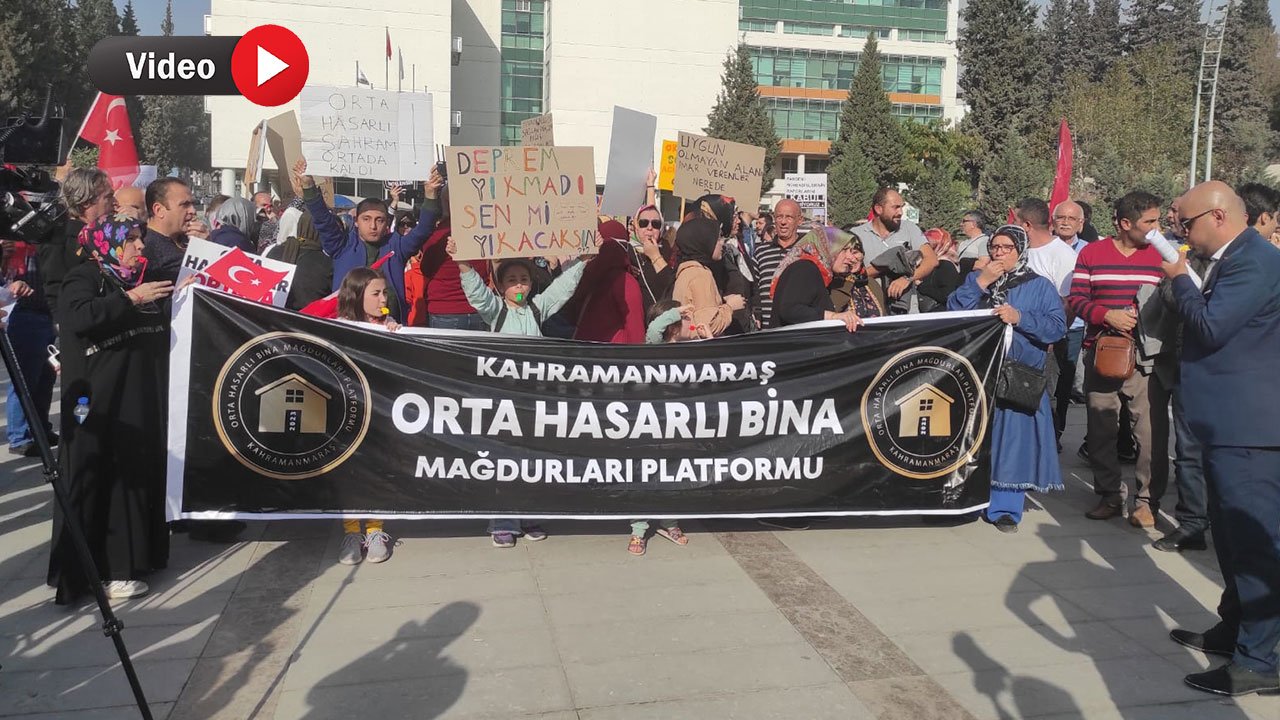 Kahramanmaraş'ta Orta Hasarlı Binaların Çaresiz Çığlığı: Çözüm Bekleyenler Eylemde!