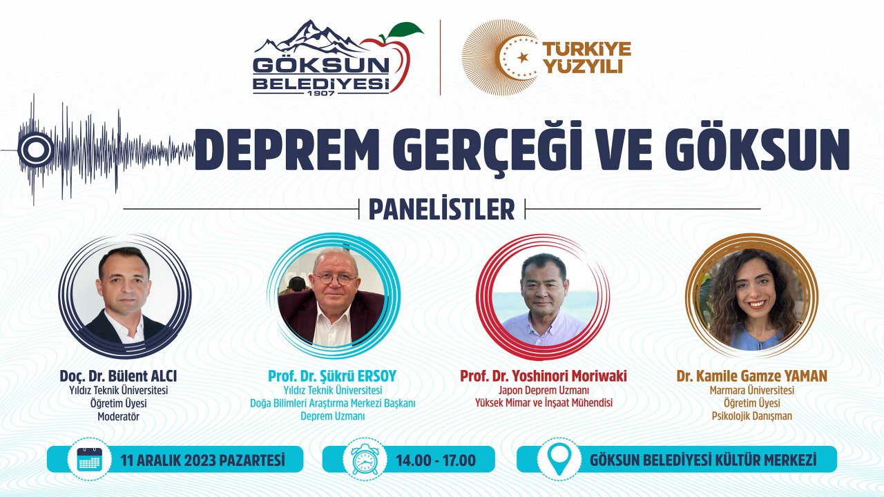Göksun Belediyesi'nden Önemli Bilgilendirme: Deprem Gerçeği ve Göksun” Konulu Panel Düzenlenecek
