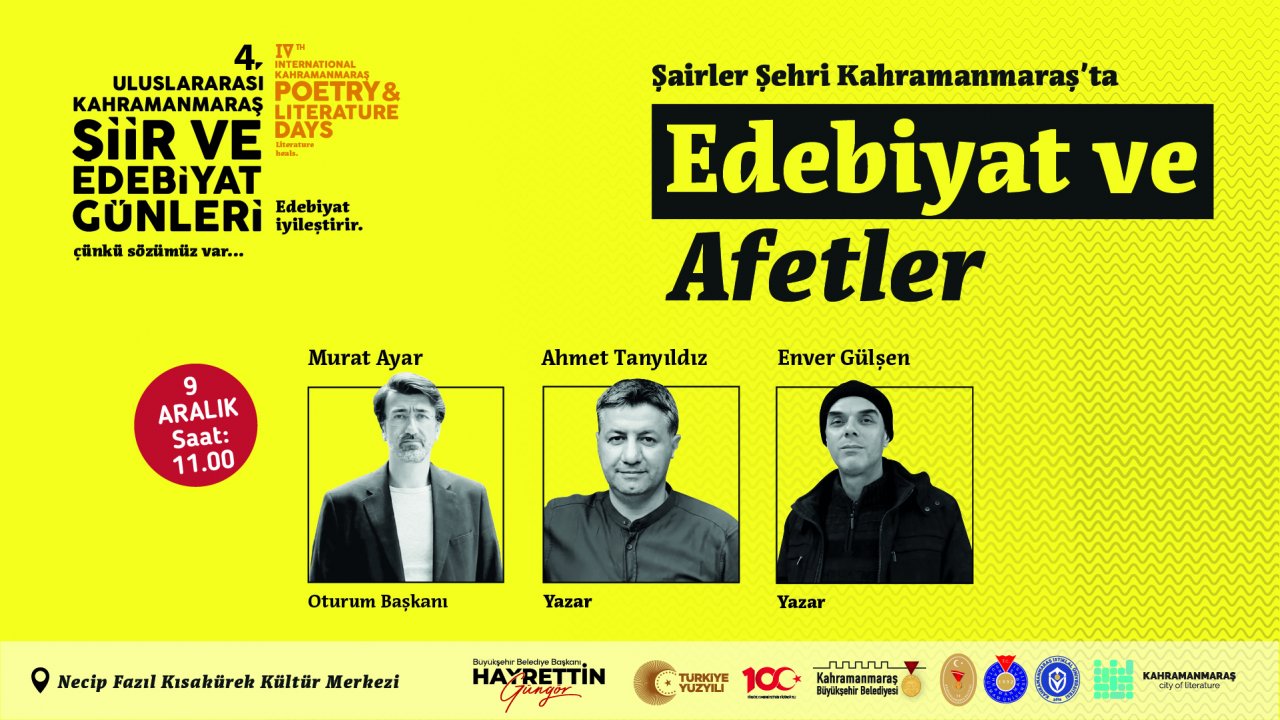 Kahramanmaraş'ta Edebiyat Dünyasının Işıltılı Buluşması: 4. Uluslararası Şiir ve Edebiyat Günleri