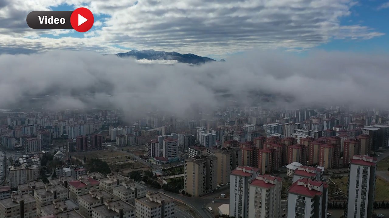 Kahramanmaraş'ın Sisle Bütünleşen Manzarası! Dron Görüntüleri