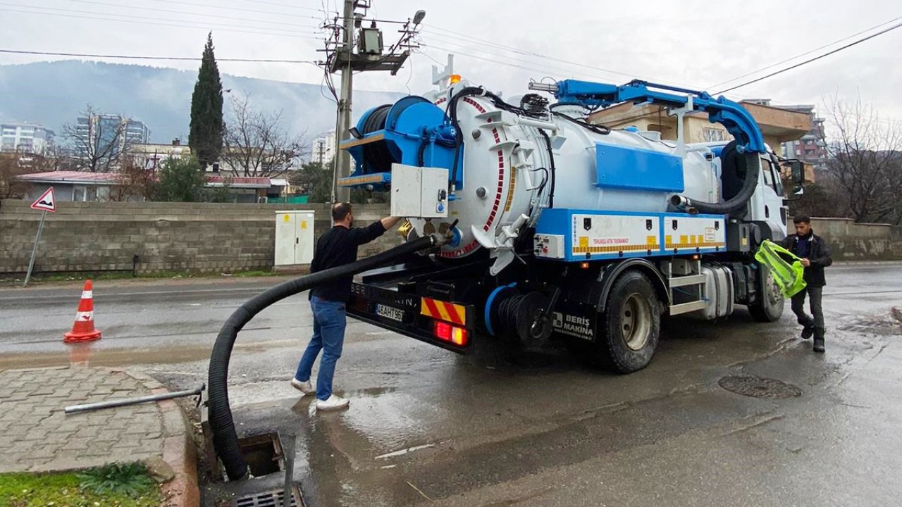 KASKİ'den Kahramanmaraş'ta Aşırı Yağışlara Karşı Altyapı Temizliği