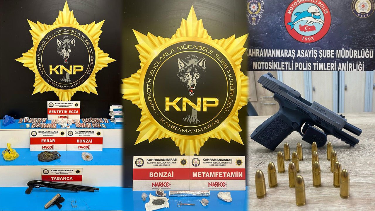 Kahramanmaraş'ta Hırsızlık ve Uyuşturucuya Sert Darbe: 66 Tutuklama, 128 Gözaltı!
