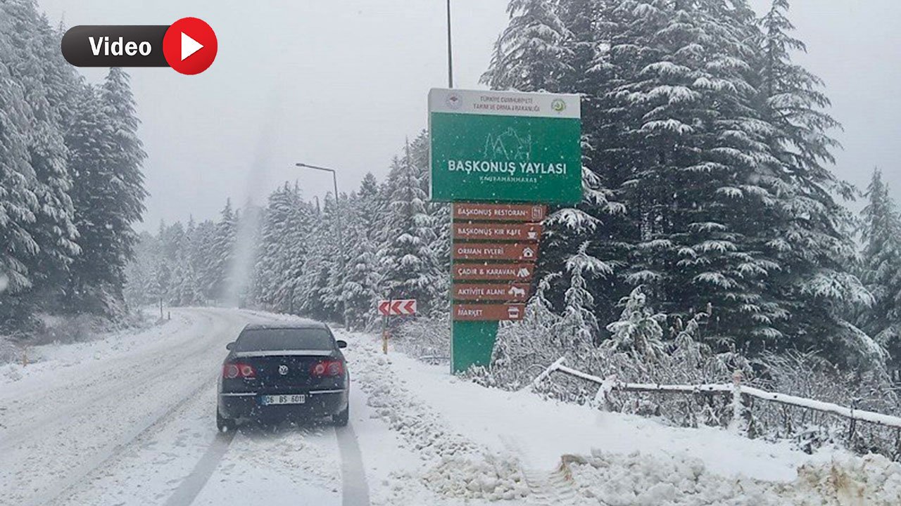 Kahramanmaraş Andırın Yolu Beyaza Büründü: Kar Fırtınası Etkisi!