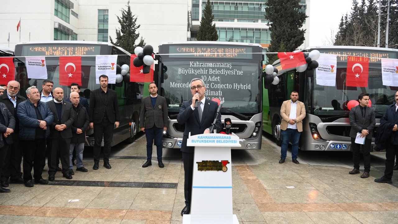 Kahramanmaraş Ulaşımı Güçleniyor: 10 Hibrit Otobüs Filoya Katıldı!
