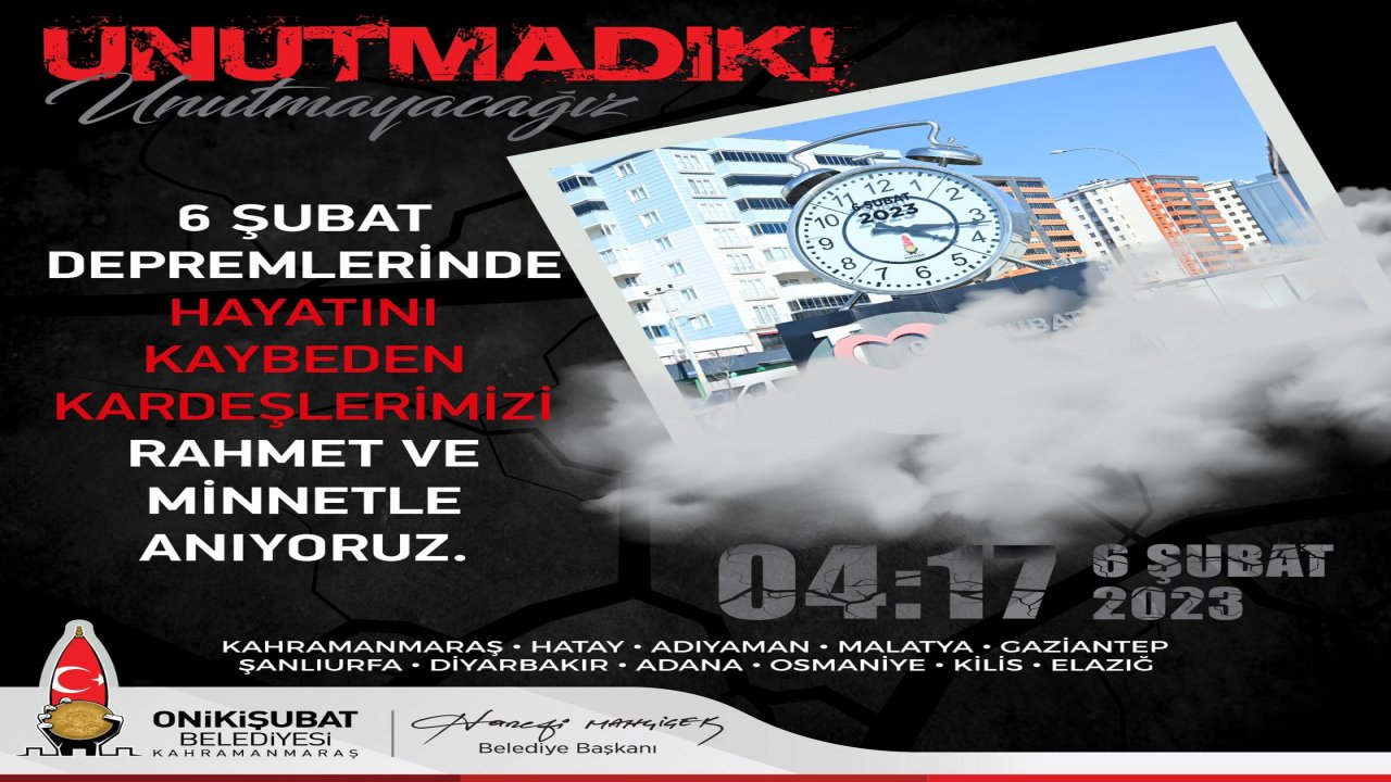 Başkan Mahçiçek: Kaybettiklerimizin Acısı Hala Yüreğimizde, Hafızalarımız Dün Gibi Taze