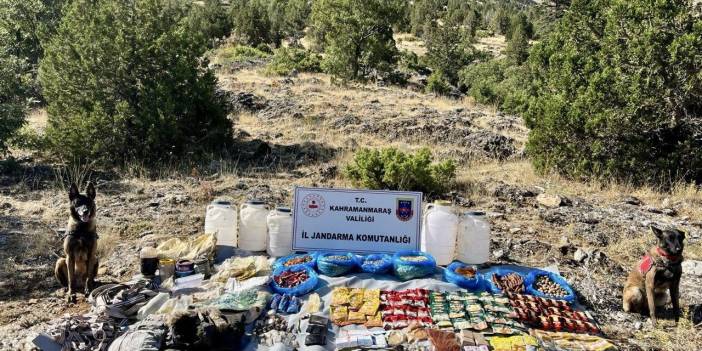 Kahramanmaraş'ta teröristlerin kullandığı depoda malzemeleri ele geçirildi