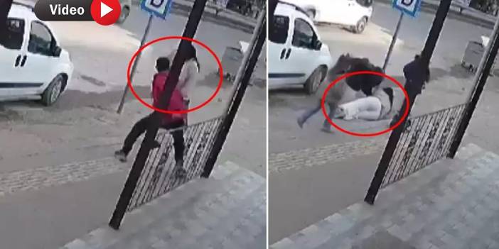 Kahramanmaraş'ta kadına şiddet güvenlik kamerasında